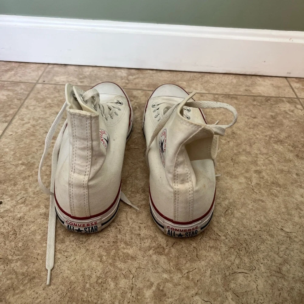 Converse White High-Top Sneakers - Picture 4 of 6